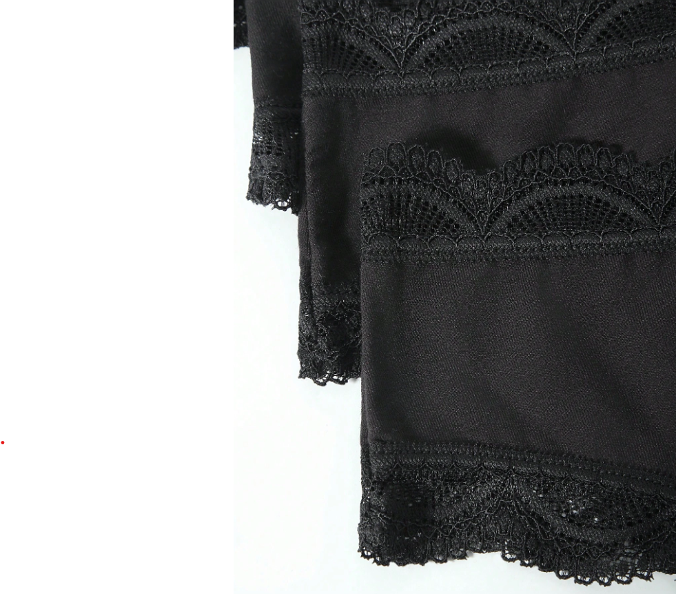 Blossom Briefs Pack of 3 - Soft Comfortable Women's Underwear with Elegant Lace Trim for Everyday Wear